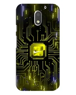Чехол для Motorola MOTO E3 с картинкой «Nike — золотая искра»