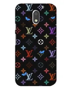 Чехол для Motorola MOTO E3 с картинкой «Цветная монограмма LV»