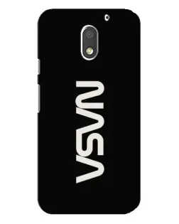 Чехол для Motorola MOTO E3 с картинкой «NASA — вертикальный логотип»