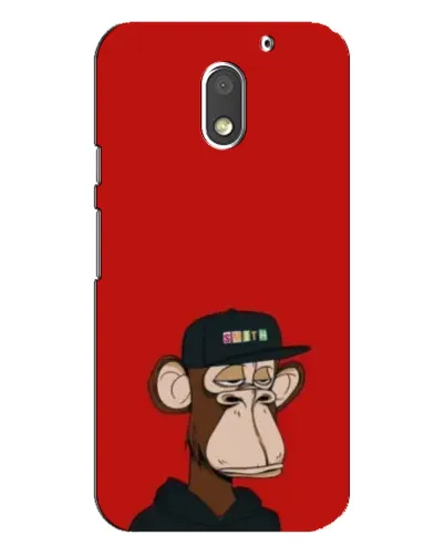 Чехол для Motorola MOTO E3 с картинкой «Bored Ape — красный фон» Чехол для Motorola MOTO E3 с картинкой «Bored Ape — красный фон»