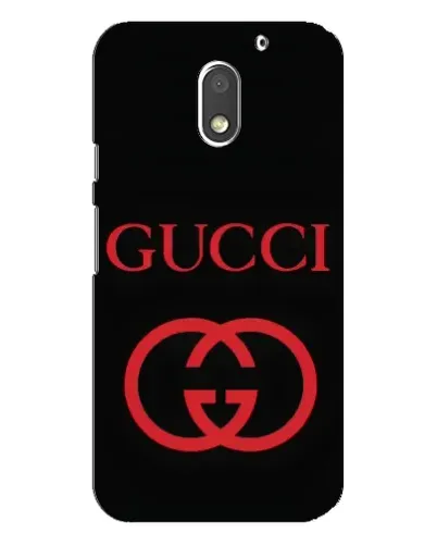 Чехол для Motorola MOTO E3 с картинкой «Gucci — красный логотип»