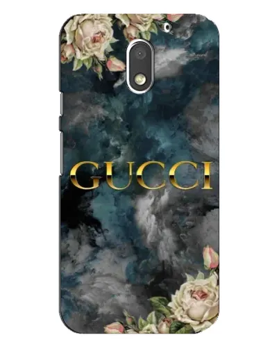 Чехол для Motorola MOTO E3 с картинкой «Абстрактные цветы Gucci»