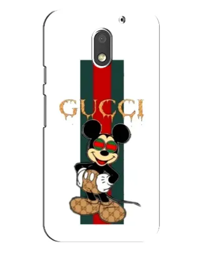 Чехол для Motorola MOTO E3 с картинкой «Микки Маус Gucci — полосы»