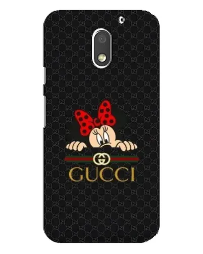 Чехол для Motorola MOTO E3 с картинкой «Минни Маус Gucci — черный»