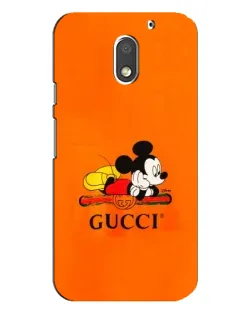 Чехол для Motorola MOTO E3 с картинкой «Микки Маус Gucci — оранж» Чехол для Motorola MOTO E3 с картинкой «Микки Маус Gucci — оранж»