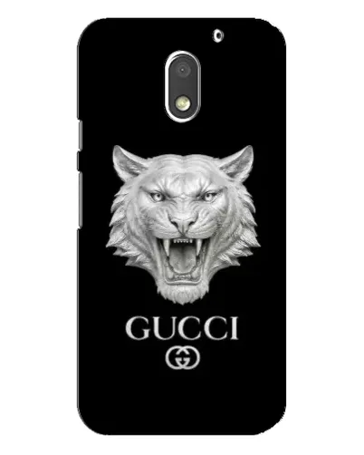 Чехол для Motorola MOTO E3 с картинкой «Gucci — серебряный лев» Чехол для Motorola MOTO E3 с картинкой «Gucci — серебряный лев»
