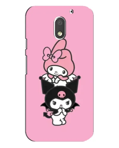 Чехол для Motorola MOTO E3 с картинкой «My Melody и Kuromi» Чехол для Motorola MOTO E3 с картинкой «My Melody и Kuromi»