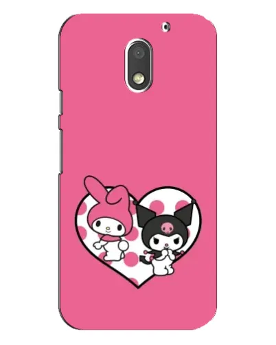Чехол для Motorola MOTO E3 с картинкой «Kuromi и My Melody» Чехол для Motorola MOTO E3 с картинкой «Kuromi и My Melody»