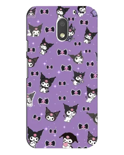 Чехол для Motorola MOTO E3 с картинкой «Kuromi — паттерн» Чехол для Motorola MOTO E3 с картинкой «Kuromi — паттерн»