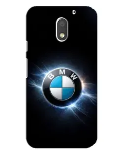 Чехол для Motorola MOTO E3 с картинкой «BMW — неоновое сияние»