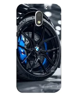 Чехол для Motorola MOTO E3 с картинкой «Колесо BMW вблизи»