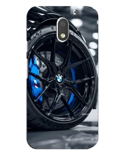 Чехол для Motorola MOTO E3 с картинкой «Колесо BMW вблизи»
