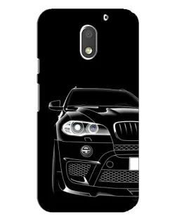 Чехол для Motorola MOTO E3 с картинкой «Темный силуэт BMW»