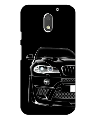 Чехол для Motorola MOTO E3 с картинкой «Темный силуэт BMW»