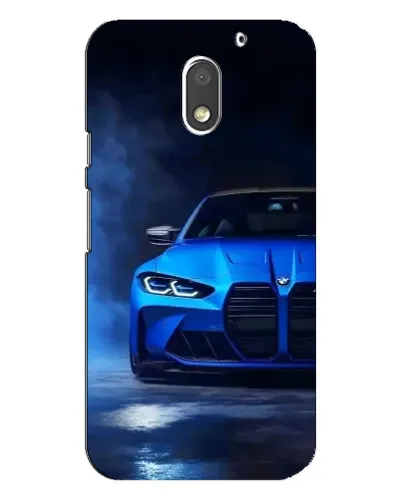 Чехол для Motorola MOTO E3 с картинкой «Голубая BMW M4»