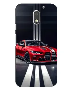 Чехол для Motorola MOTO E3 с картинкой «Красная BMW на дороге»