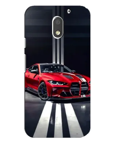 Чехол для Motorola MOTO E3 с картинкой «Красная BMW на дороге»