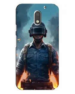 Чехол для Motorola MOTO E3 с картинкой «PUBG — реалистичный герой»