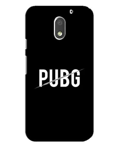 Чехол для Motorola MOTO E3 с картинкой «PUBG — белый логотип»