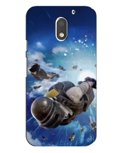 Чехол для Motorola MOTO E3 с картинкой «Десант PUBG — прыжок»