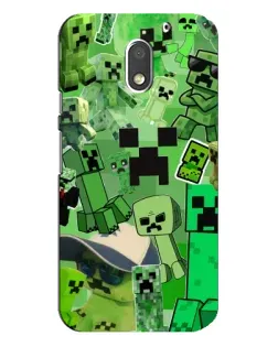 Чохол для Motorola MOTO E3 з картинкою «Кріпери Minecraft»