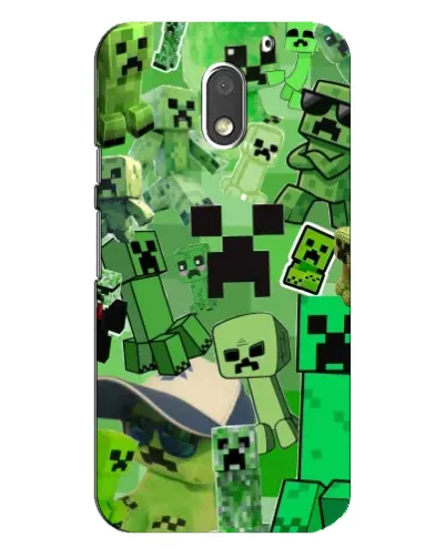 Чехол для Motorola MOTO E3 с картинкой «Криперы Minecraft»