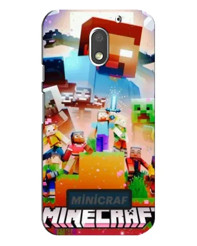 Чехол для Motorola MOTO E3 с картинкой «Minecraft герои игры»