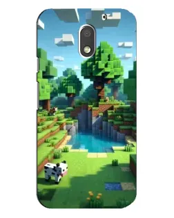 Чехол для Motorola MOTO E3 с картинкой «Minecraft летний день»