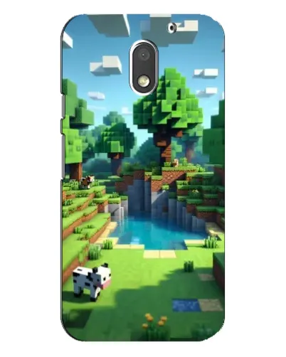 Чехол для Motorola MOTO E3 с картинкой «Minecraft летний день»