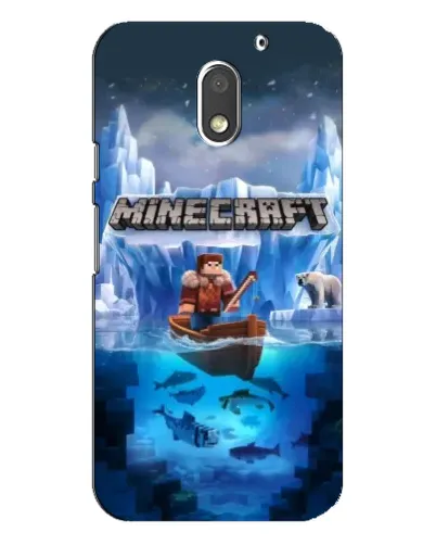 Чехол для Motorola MOTO E3 с картинкой «Minecraft ледяной мир»