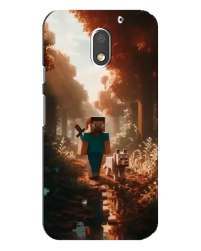 Чехол для Motorola MOTO E3 с картинкой «Стив в лесу»