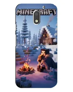 Чехол для Motorola MOTO E3 с картинкой «Зимний Minecraft»