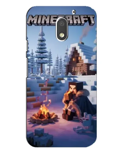 Чехол для Motorola MOTO E3 с картинкой «Зимний Minecraft»