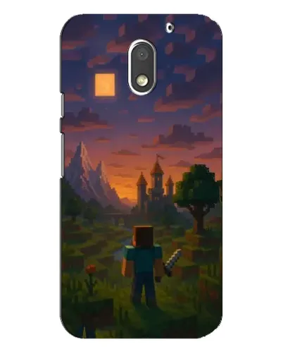 Чехол для Motorola MOTO E3 с картинкой «Стив у башни»