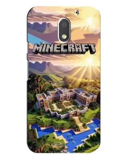 Чехол для Motorola MOTO E3 с картинкой «Minecraft панорама»