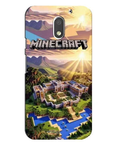 Чехол для Motorola MOTO E3 с картинкой «Minecraft панорама»