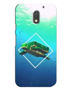 Чехол для Motorola MOTO E3 с картинкой «Черепаха Minecraft»