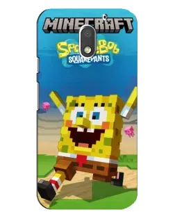 Чехол для Motorola MOTO E3 с картинкой «Губка Боб Minecraft»