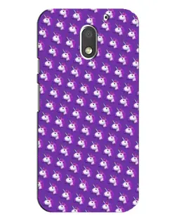 Чехол для Motorola MOTO E3 с картинкой «Единороги на фиолетовом»