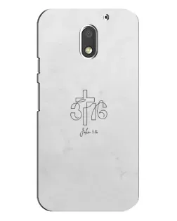 Чохол для Motorola MOTO E3 з картинкою «Івана 3:16 Хрест»