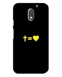 Чехол для Motorola MOTO E3 с картинкой «Сердце и Крест»