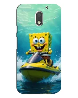 Чохол для Motorola MOTO E3 з картинкою «Спанч Боб на гідроциклі»