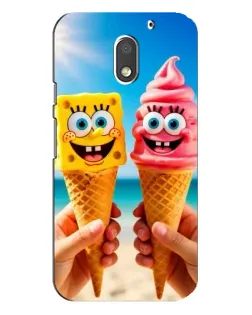 Чехол для Motorola MOTO E3 с картинкой «Спанч Боб мороженое»