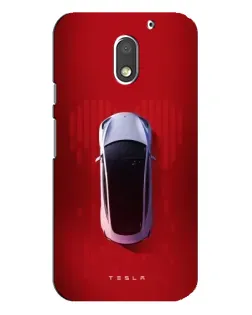 Чехол для Motorola MOTO E3 с картинкой «Tesla Top View»