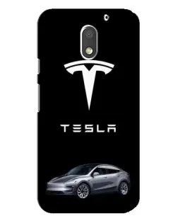 Чехол для Motorola MOTO E3 с картинкой «Tesla Model Y»