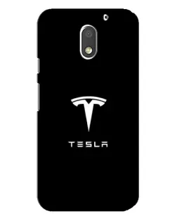 Чехол для Motorola MOTO E3 с картинкой «Tesla White Logo»