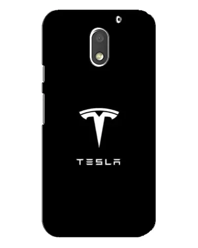 Чехол для Motorola MOTO E3 с картинкой «Tesla White Logo»