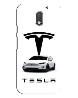 Чехол для Motorola MOTO E3 с картинкой «Tesla White Style»