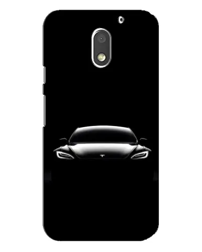 Чехол для Motorola MOTO E3 с картинкой «Фары Tesla Night»