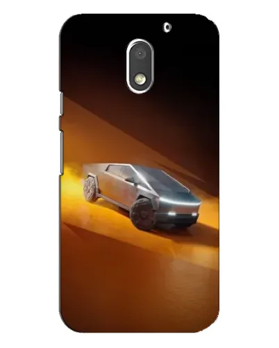 Чехол для Motorola MOTO E3 с картинкой «Cybertruck в пустыне»